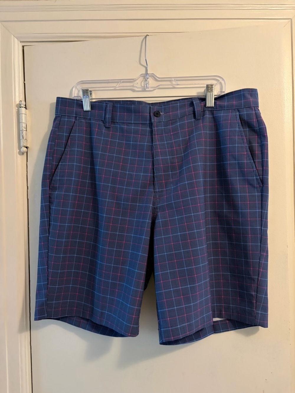 Jack Nicklaus Blue Plaid 9” Golf Short Size 36